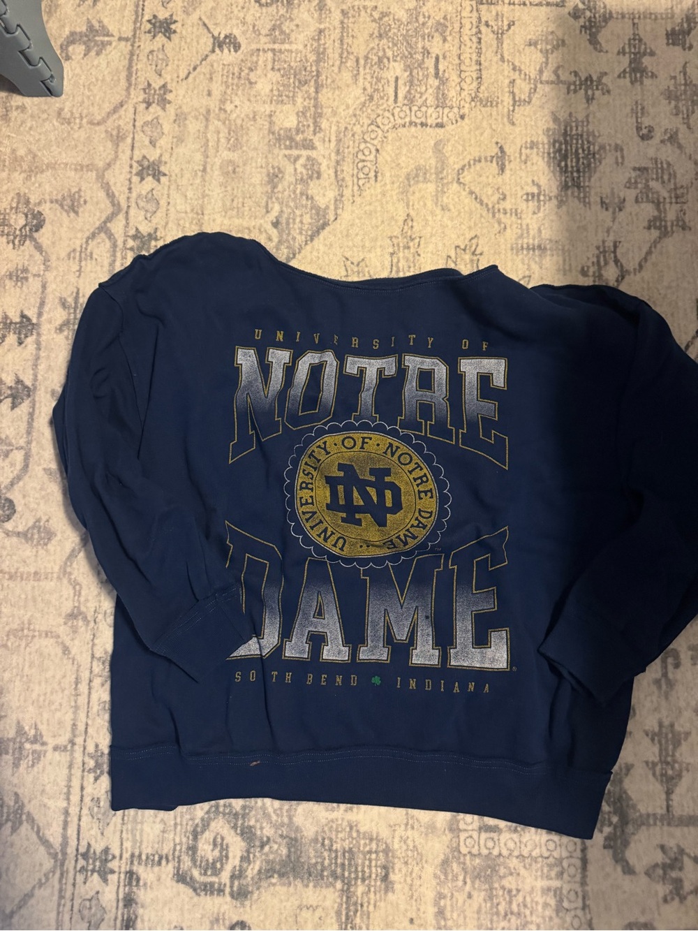 Hollister Notre Dame Off-Shoulder Crewneck